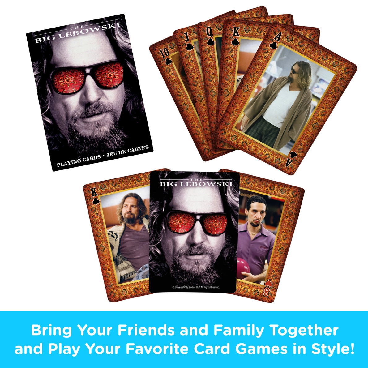 The Big Lebowski Playing Cards by Aquarius - Ties the Game Room Together