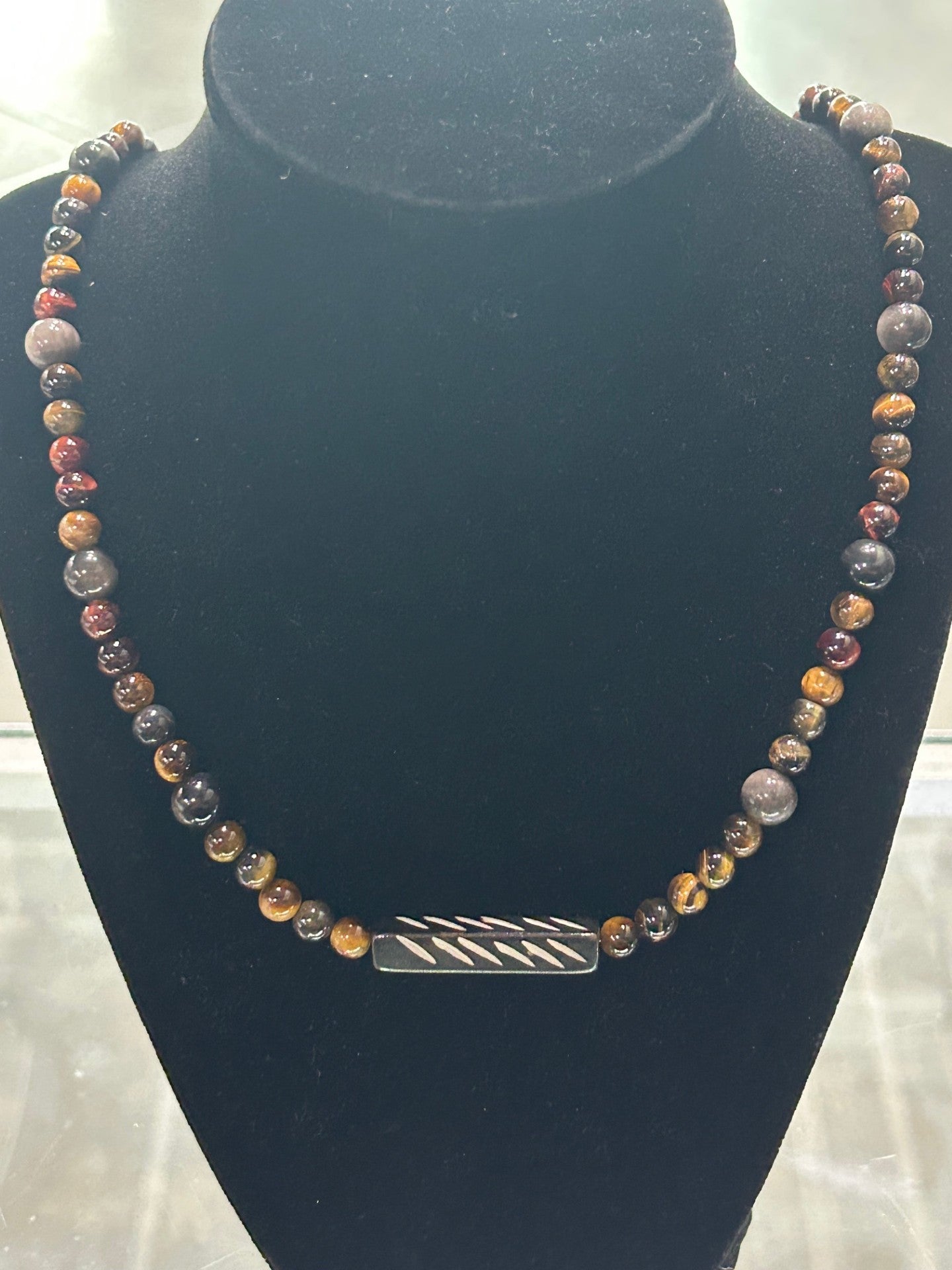 Triple Tiger’s Eye Homemade Necklace