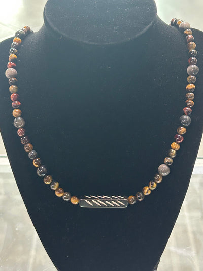 Triple Tiger’s Eye Homemade Necklace