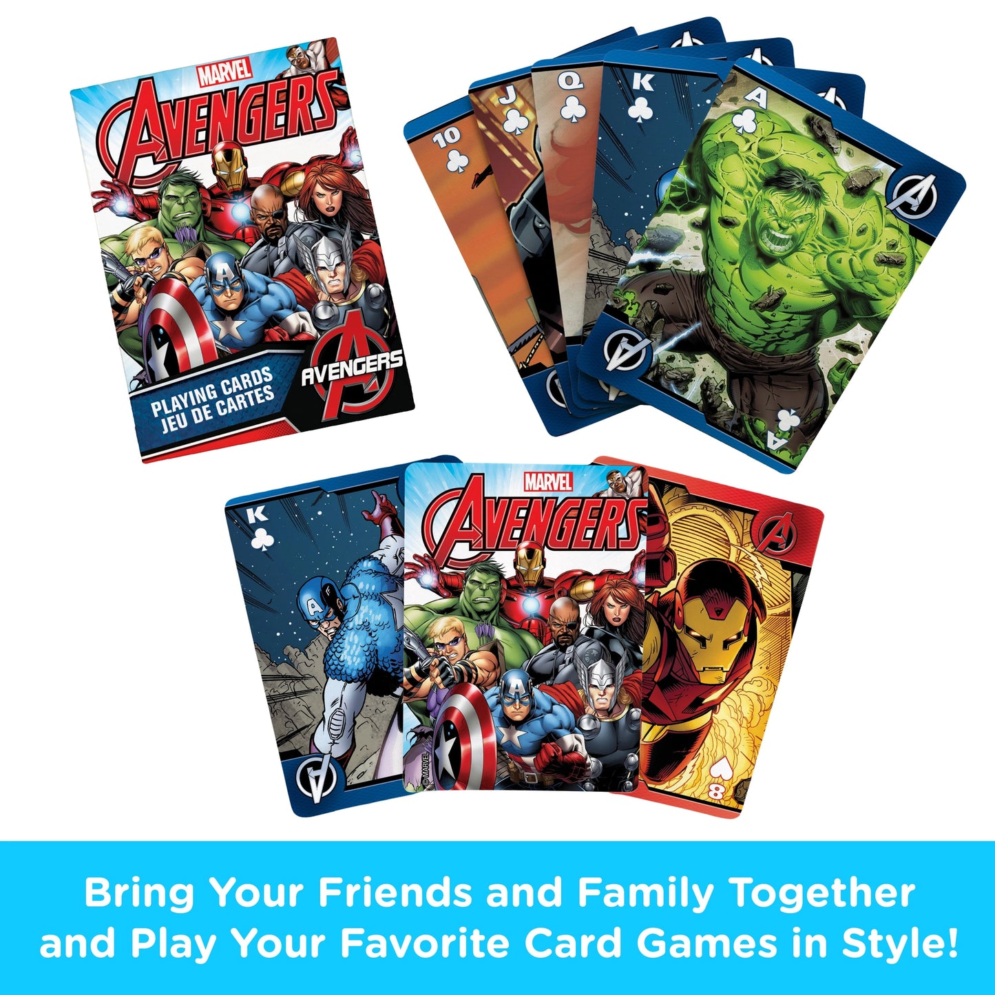 Marvel Comics Avengers Playing Cards - With Great Power Comes Great Responsibility