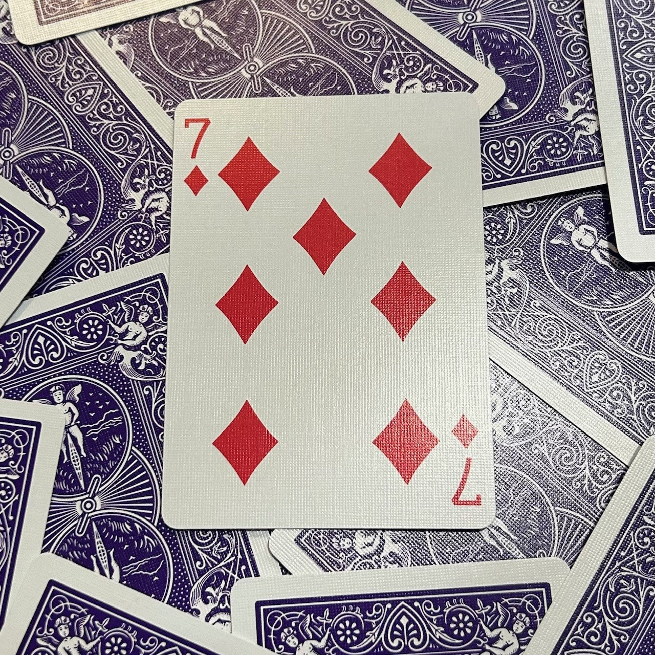 Purple One-Way Forcing Deck - 7 of Diamonds