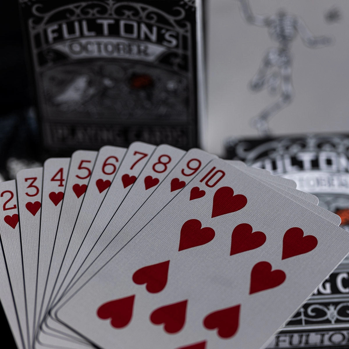 Fultons October Tombstone Grey Halloween Playing Cards