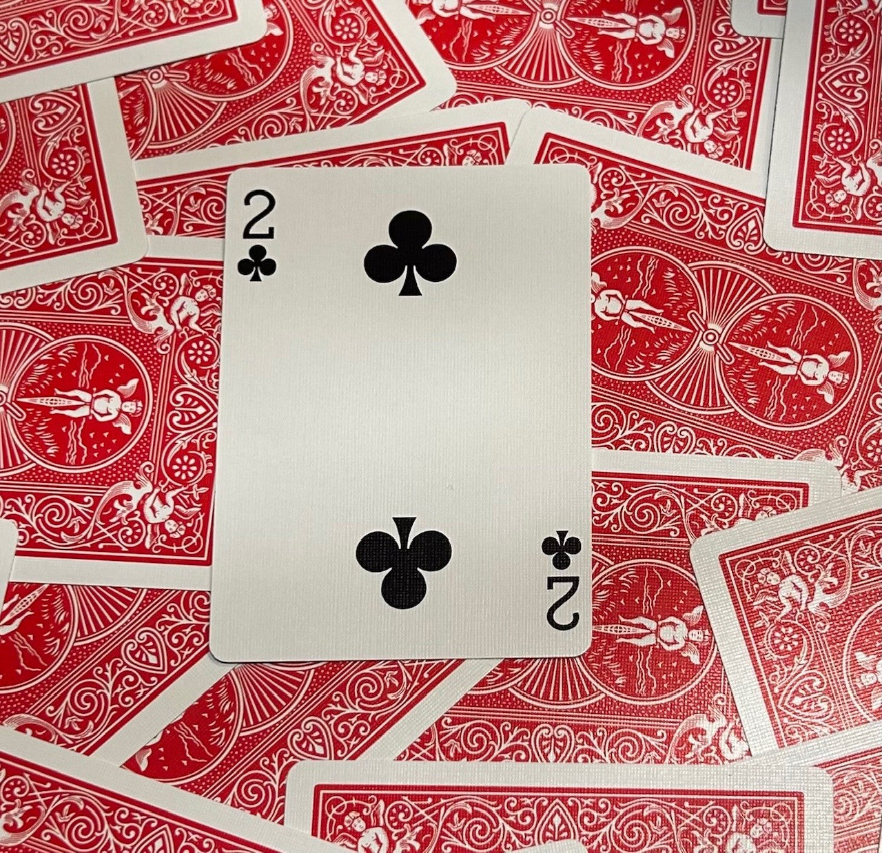 Red One-Way Forcing Deck - 2 of Clubs