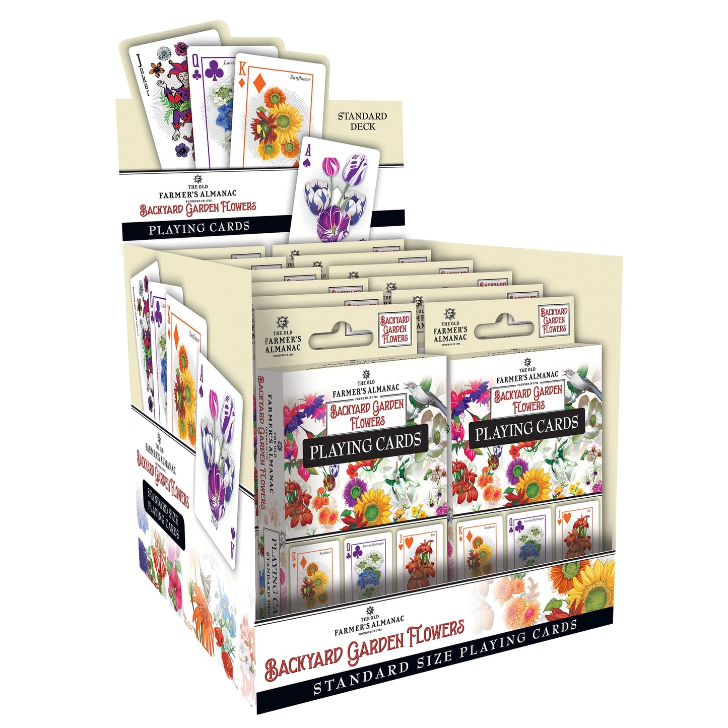 Farmer's Almanac - Backyard Garden Flowers Playing Cards by Masterpieces