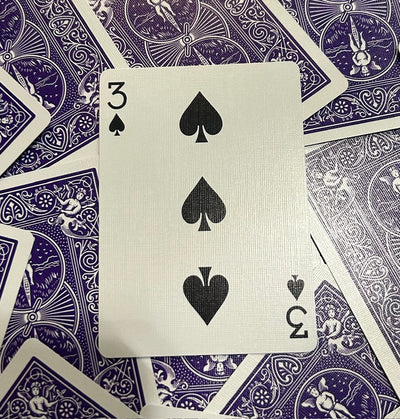 Purple One-Way Forcing Deck - 3 of Spades