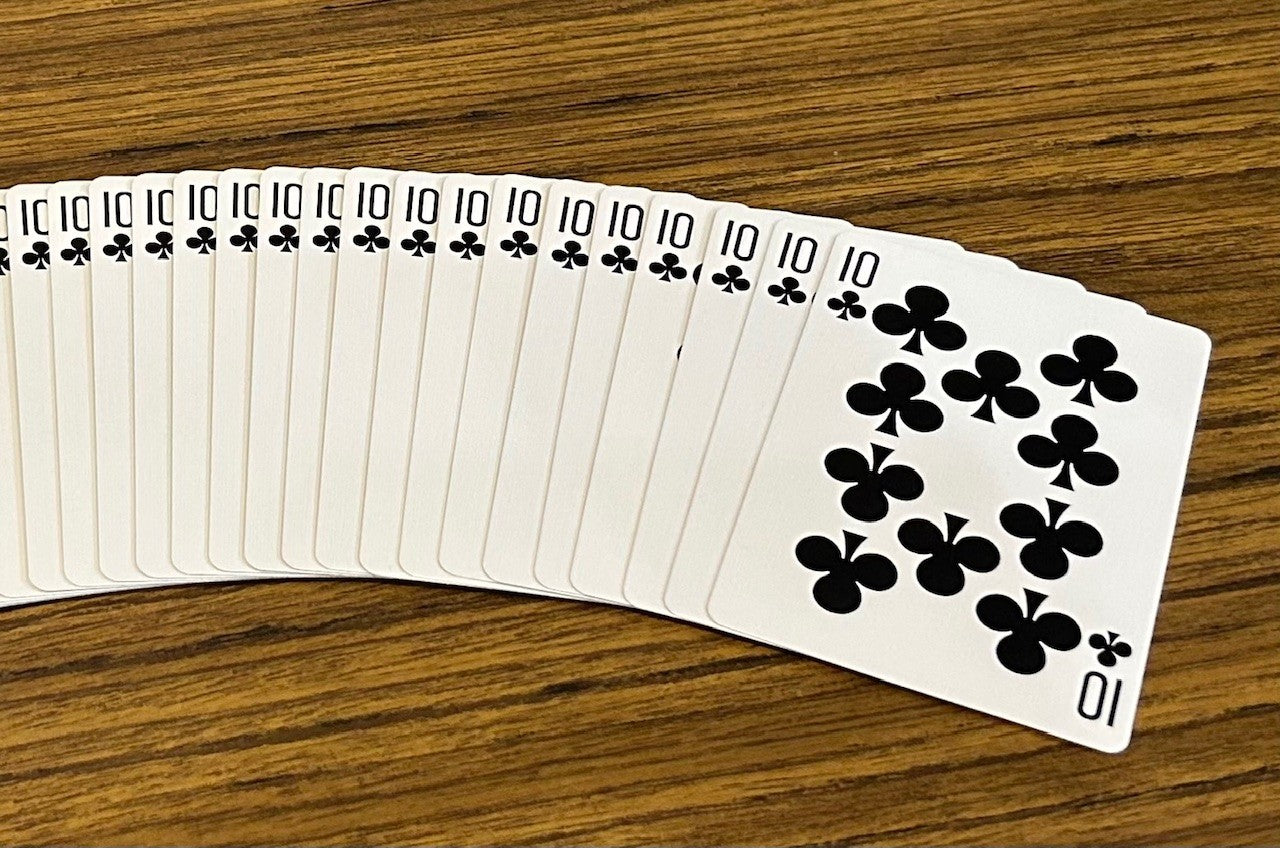 Red One-Way Forcing Deck - 10 of Clubs