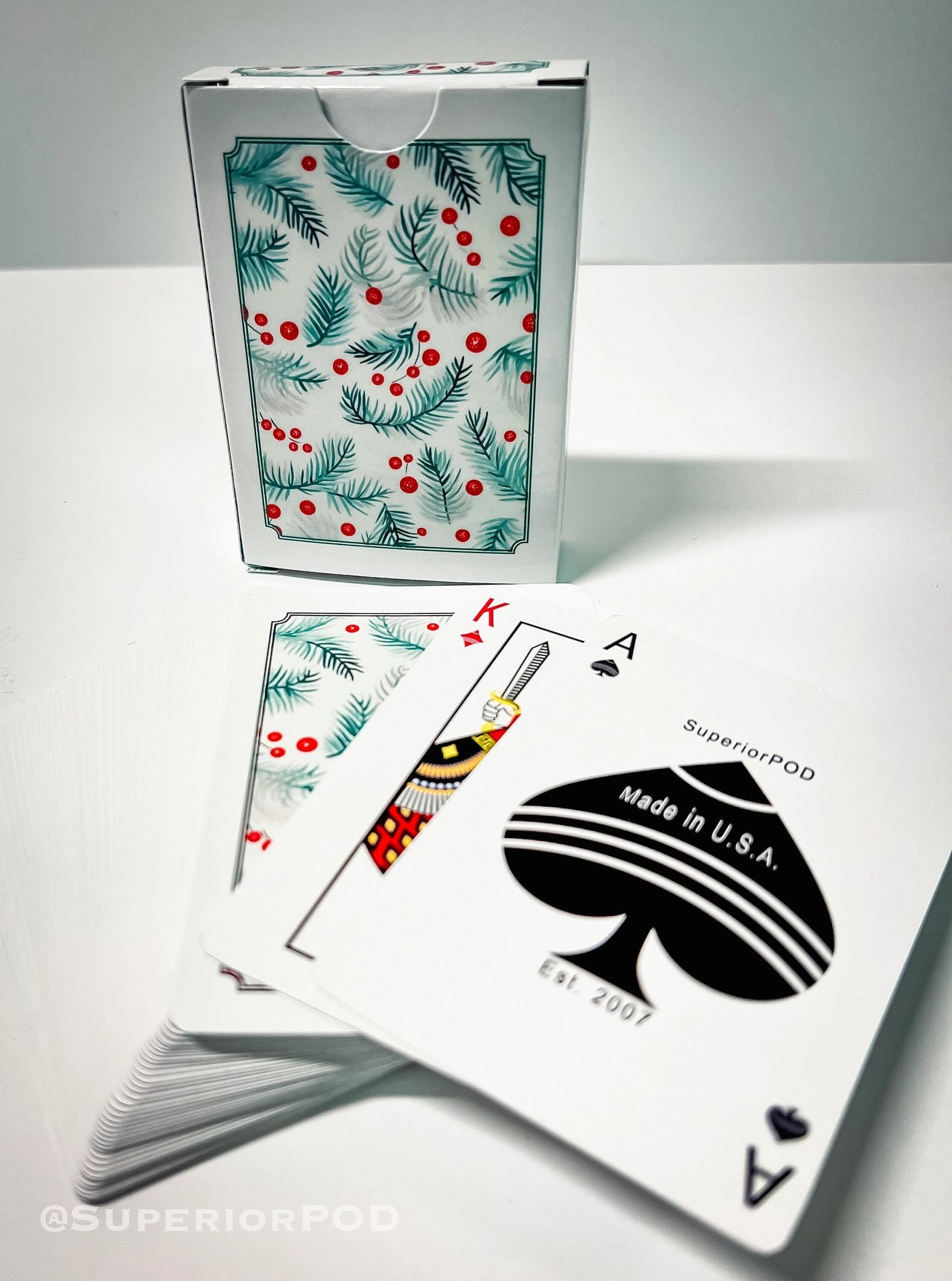 Christmas Holly Playing Cards