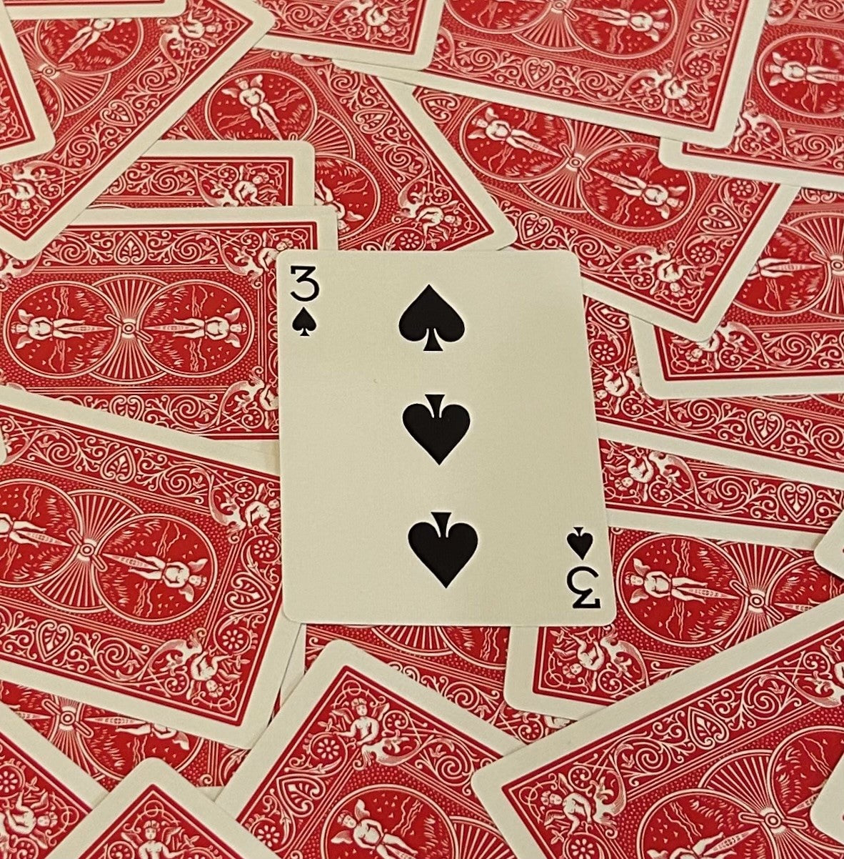 Red One-Way Forcing Deck - 3 of Spades