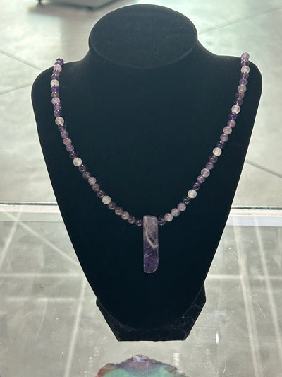 Amethyst and Selenite Handmade Necklace