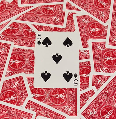 Red One-Way Forcing Deck - 5 of Spades