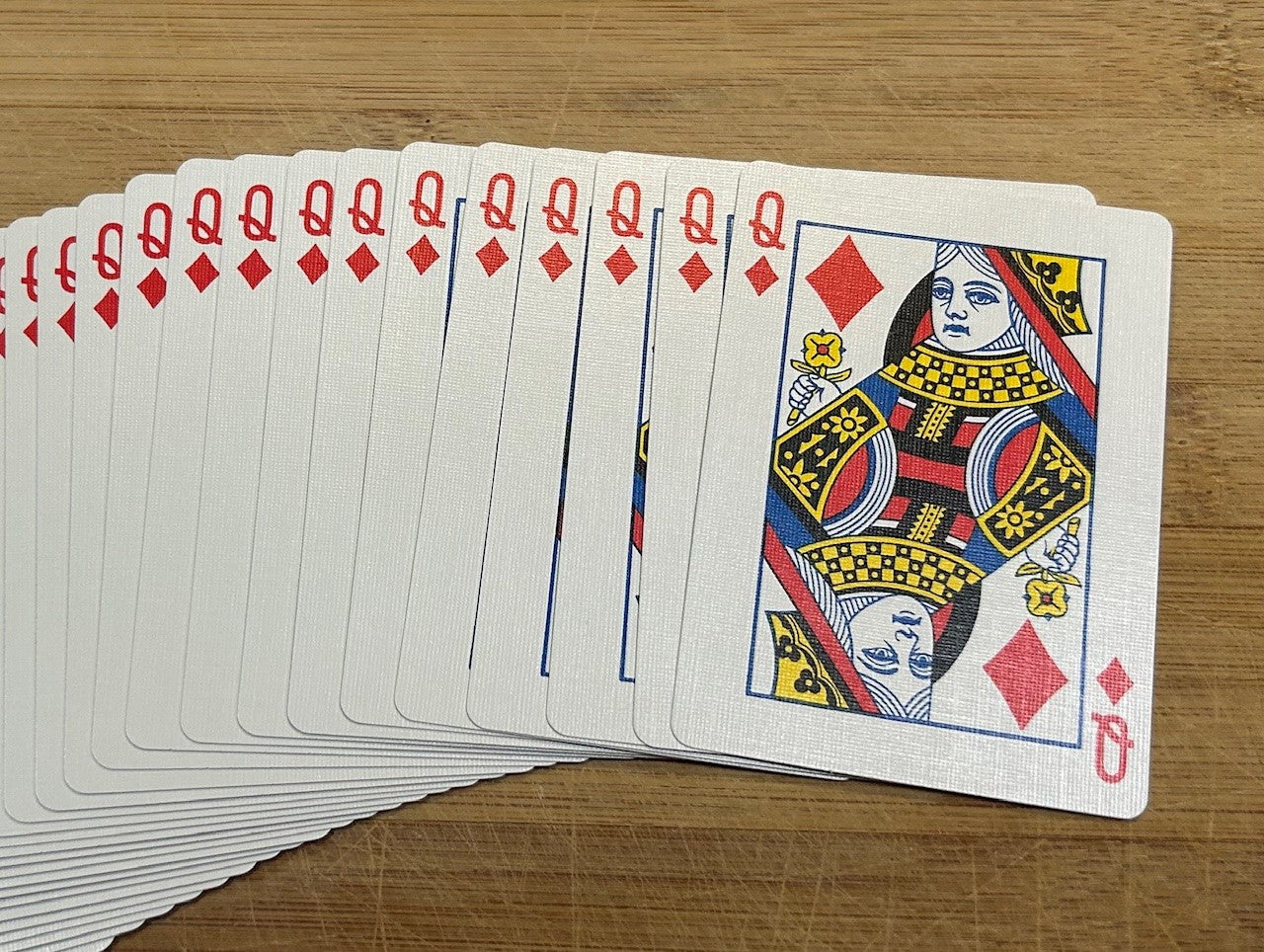 Blue One-Way Forcing Deck - Queen of Diamonds
