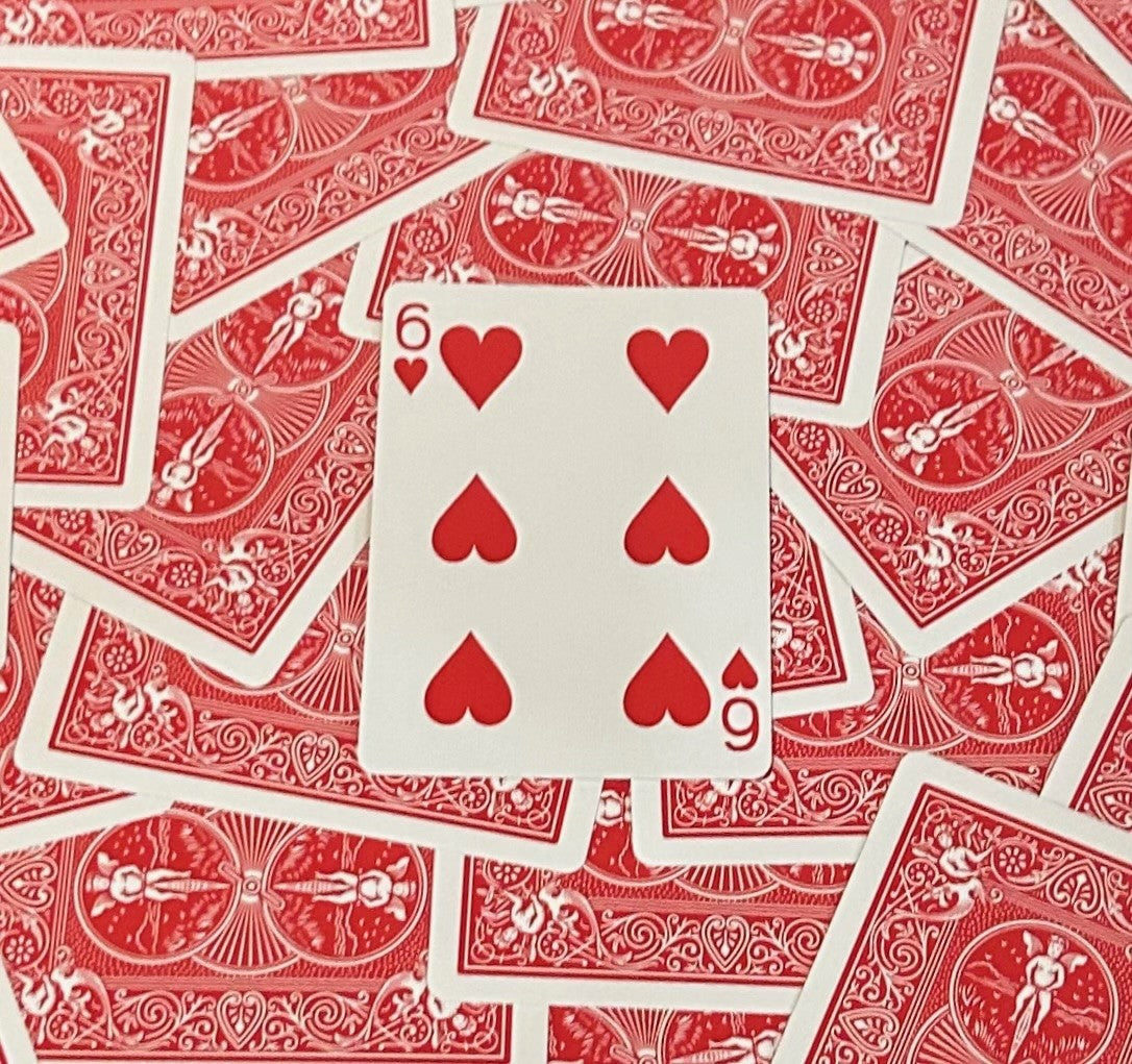 Red One-Way Forcing Deck - 6 of Hearts
