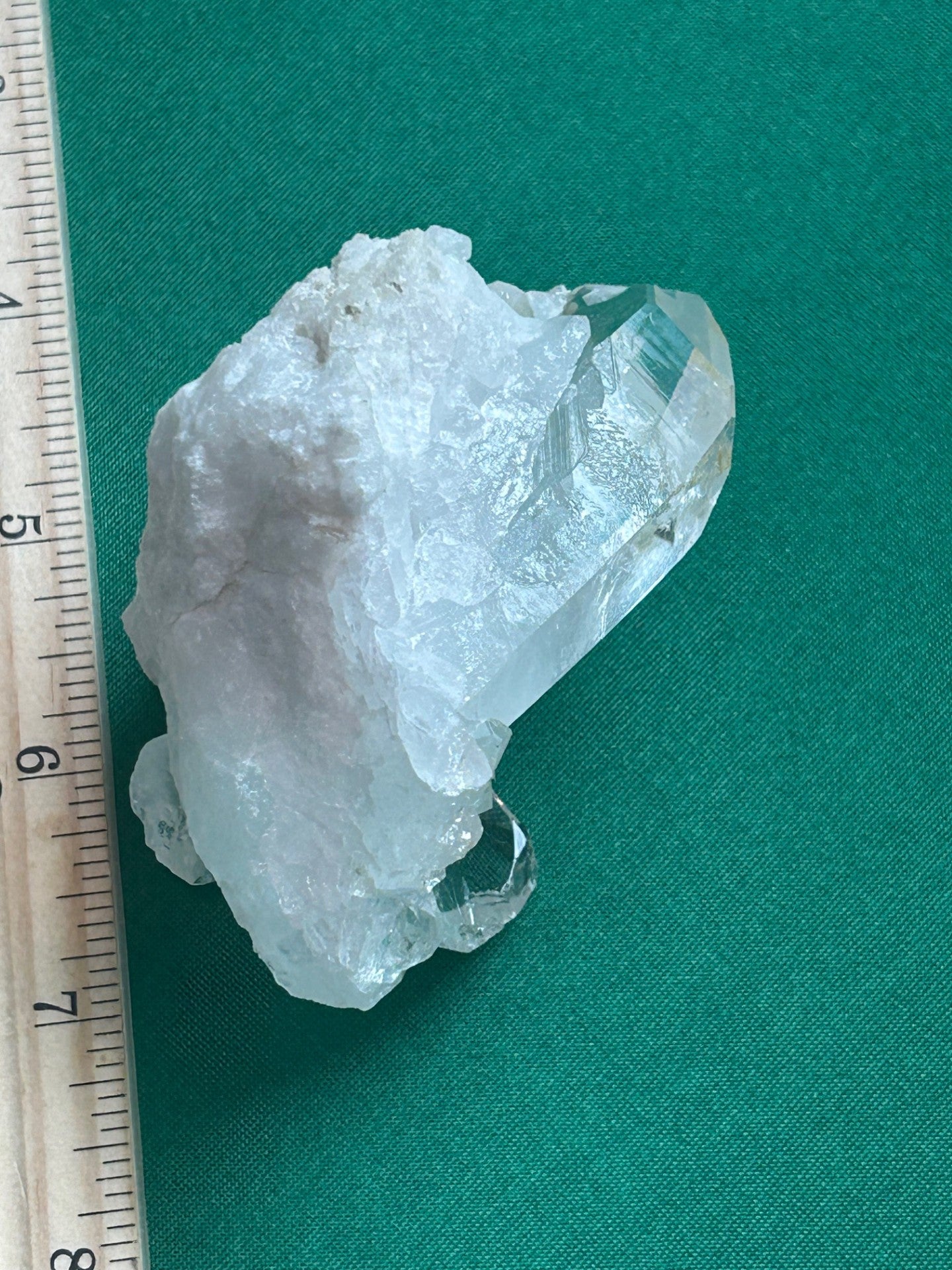 Clear Quartz Cluster with Iron Oxide Inclusions