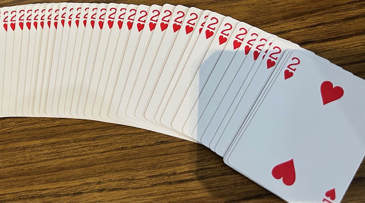 Red One-Way Forcing Deck - 2 of Hearts