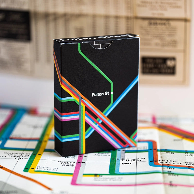 BLACK EDITION FULTON STREET MTA PLAYING CARDS (1972 VIGNELLI MAP)