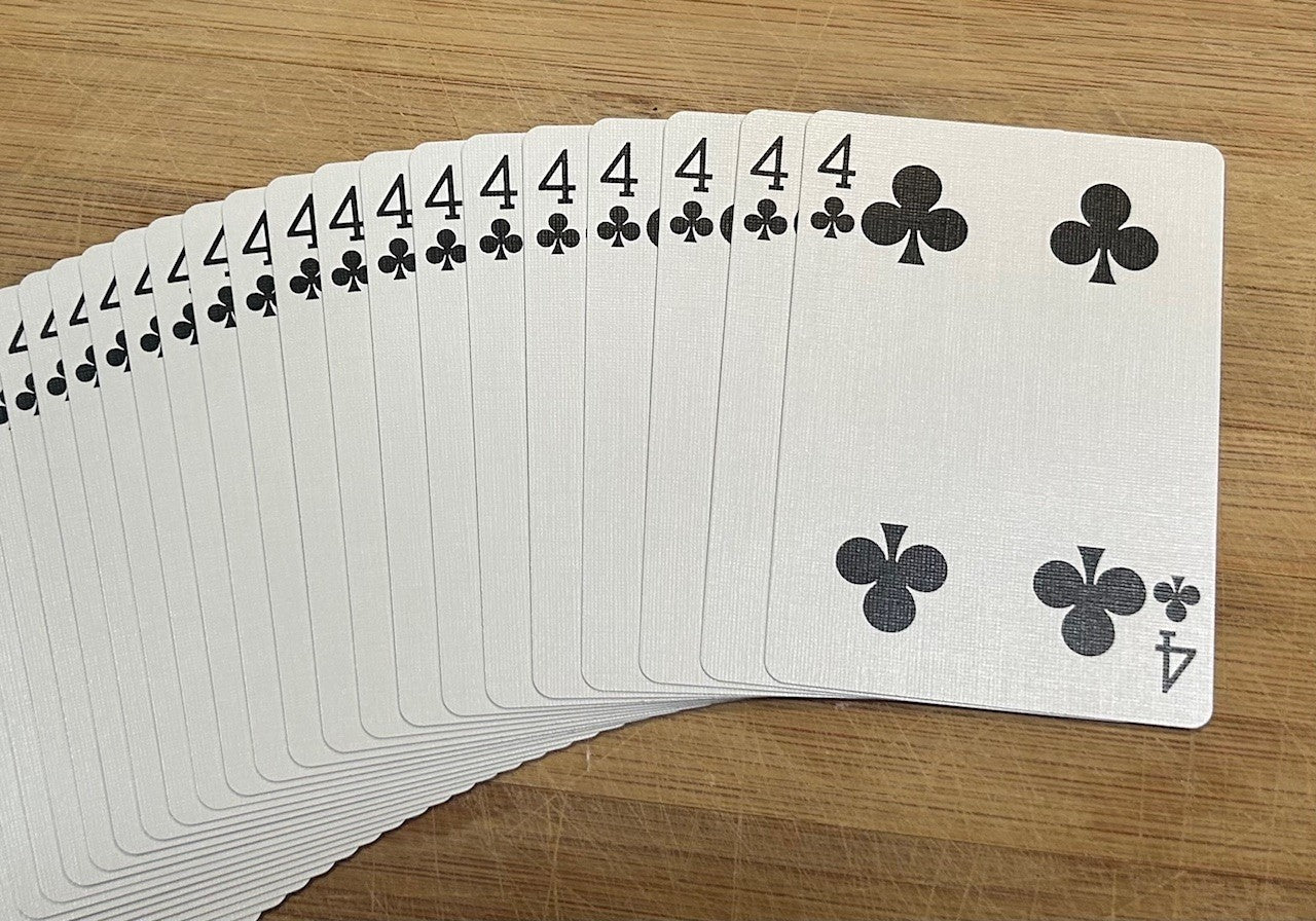 Blue One-Way Forcing Deck - 4 of Clubs