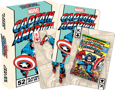 Marvel Comics Captain America Playing Cards – Relive the Super Soldier’s Adventures by Aquarius