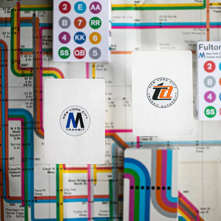 PlayingCardDecks.com-Fulton Street MTA 1972 Vignelli Map Playing Cards USPCC