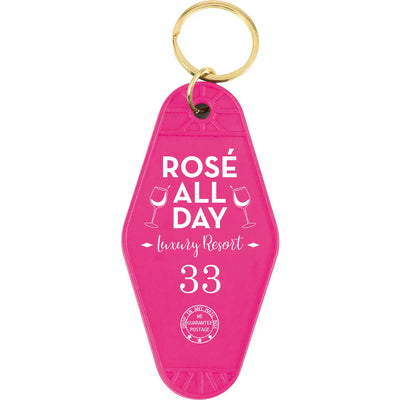 Rosé All Day Motel Keychain