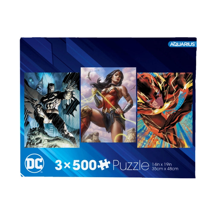 Dc Comics 3 X 500 Piece Jigsaw Puzzle Set