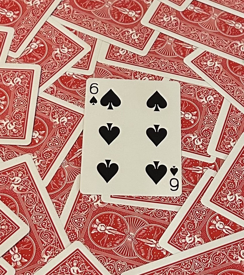 Red One-Way Forcing Deck - 6 of Spades