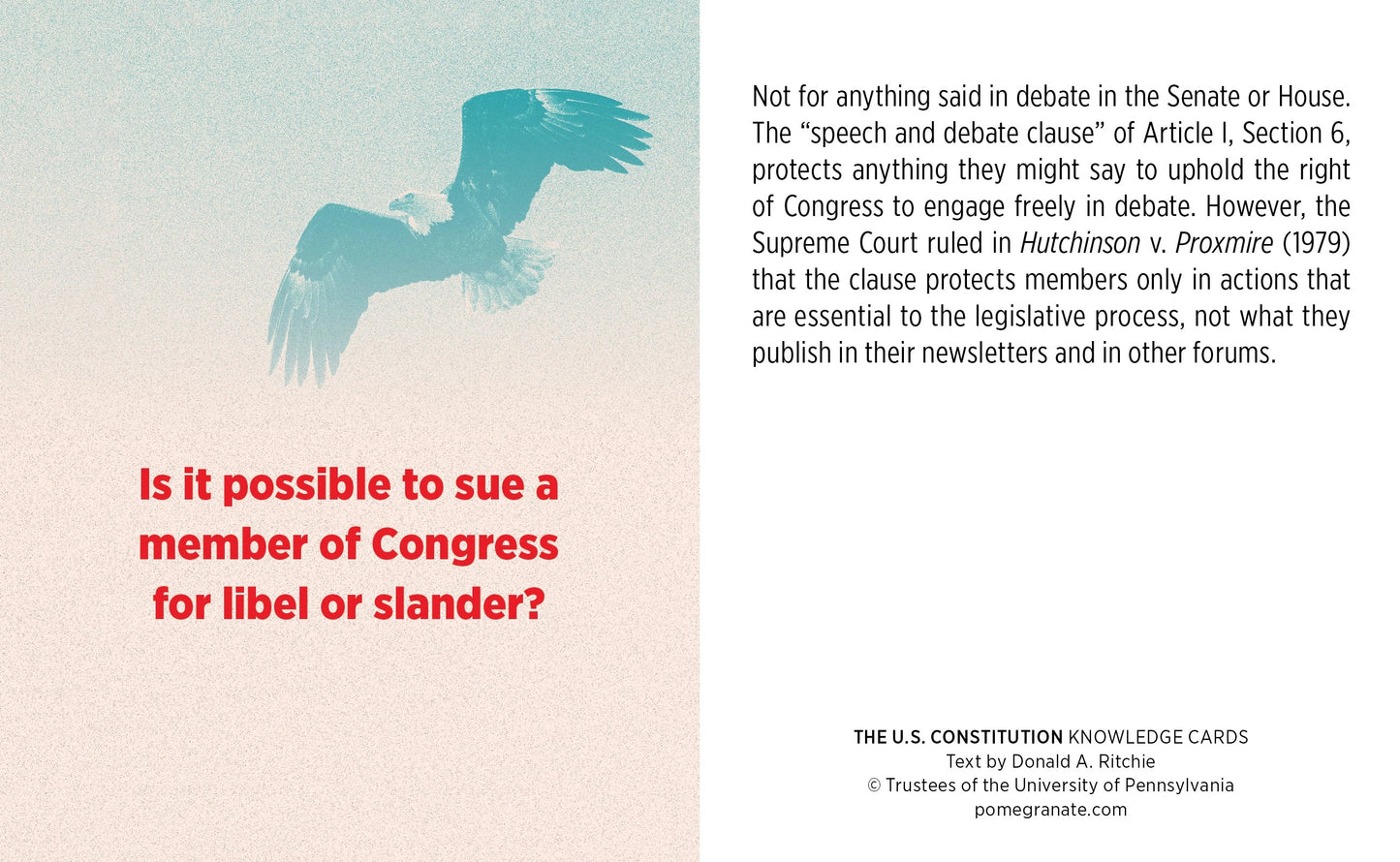 The U.S. Constitution Quiz Deck Knowledge Cards