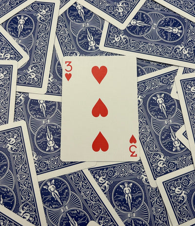 Blue One-Way Forcing Deck - 3 of Hearts