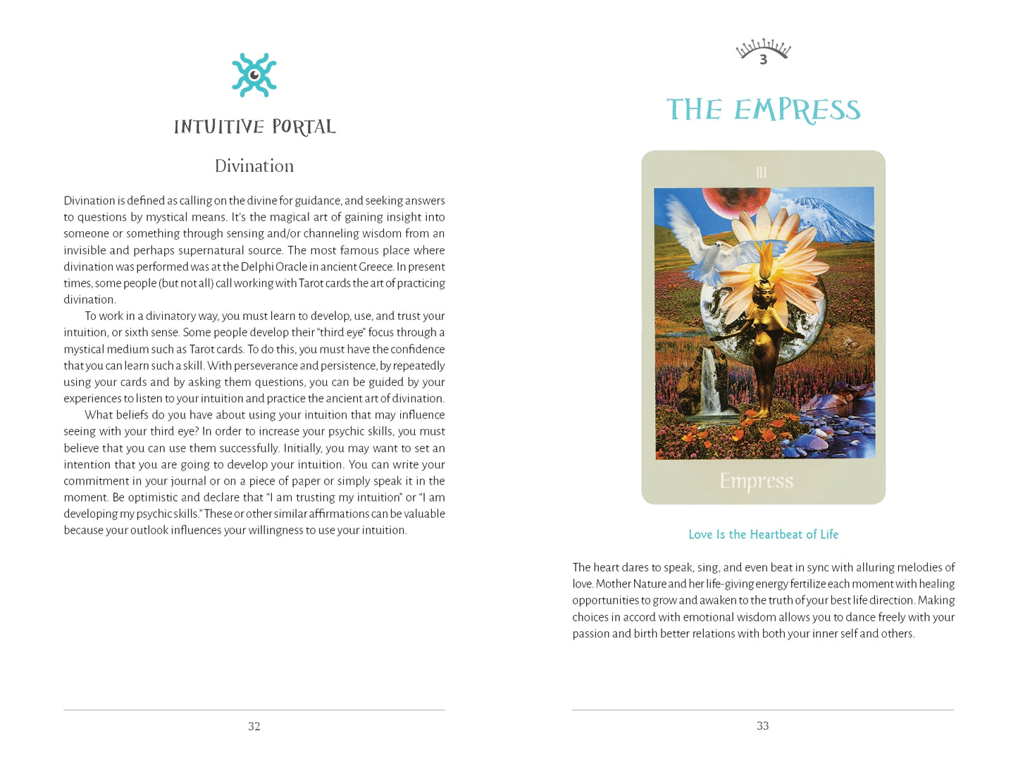 Mystic Spirit Tarot Playbook - Hard Cover Book Red Feather