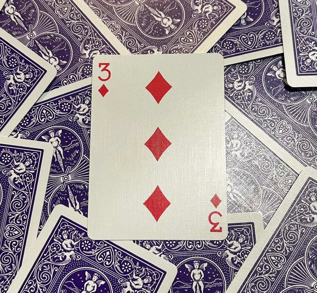 Purple One-Way Forcing Deck - 3 of Diamonds