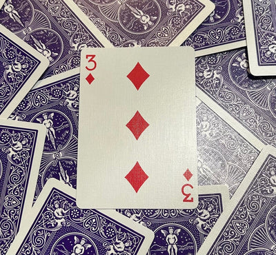 Purple One-Way Forcing Deck - 3 of Diamonds