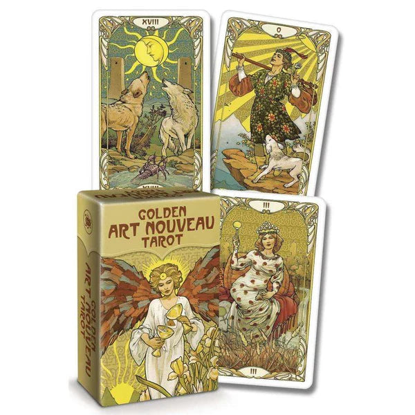 Golden Art Nouveau Mini Tarot Deck