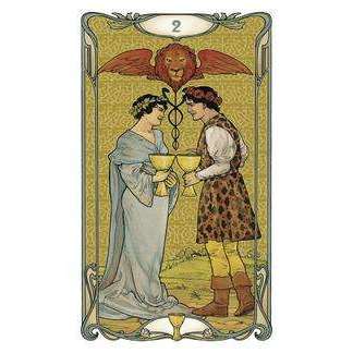 Golden Art Nouveau Mini Tarot Deck