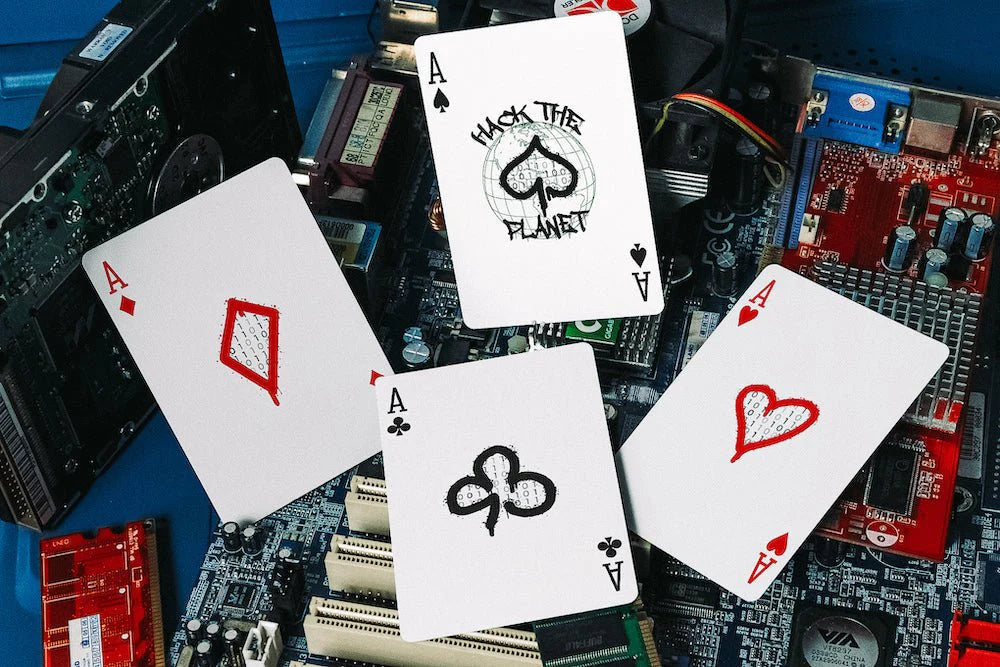 Hack The Planet Black Hat Playing Cards with Numbered Seal - USPCC ...