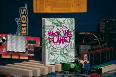 Hack The Planet White Hat Playing Cards with Numbered Seal - USPCC