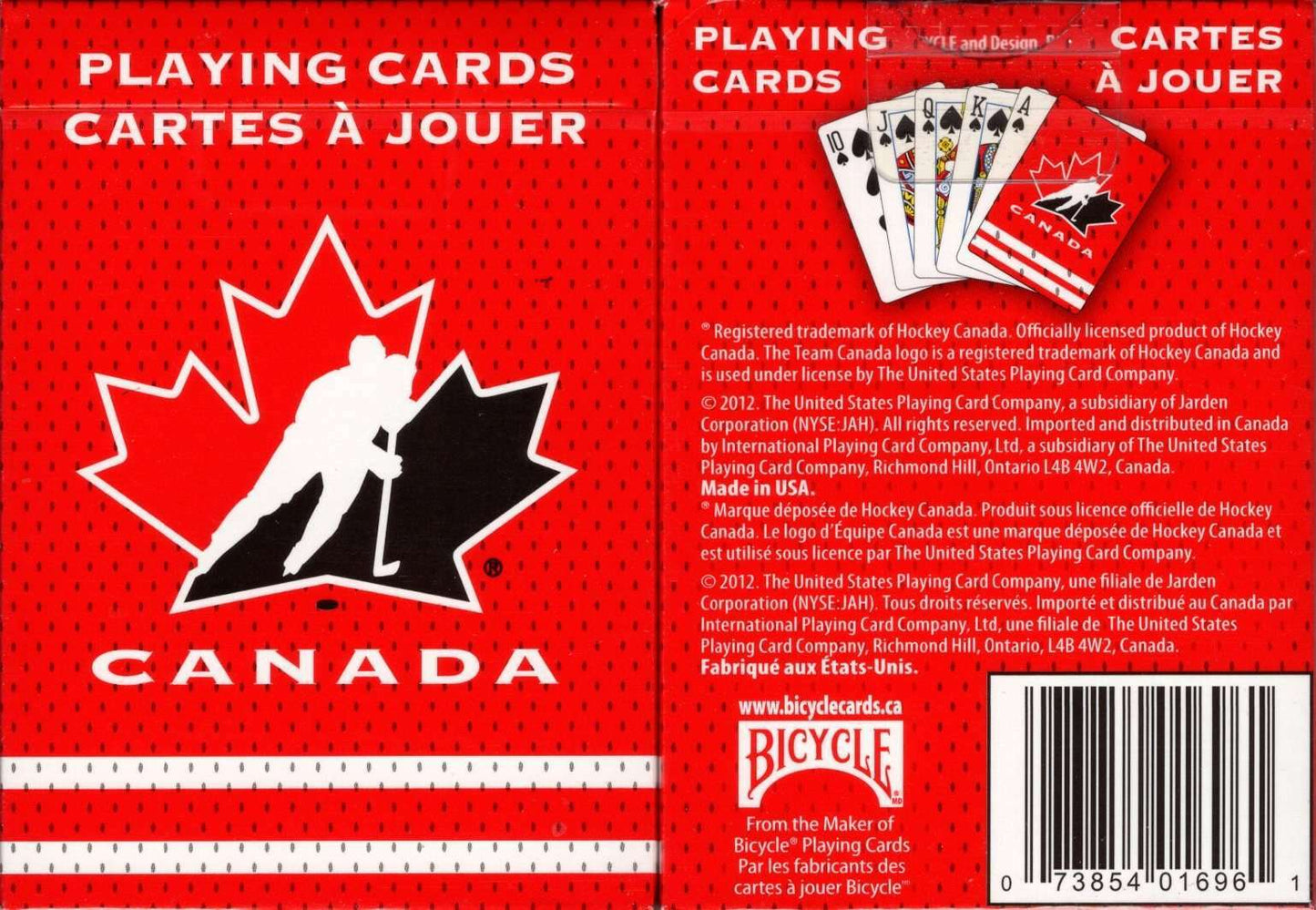 PlayingCardDecks.com-Hockey Canada Playing Cards USPCC: Red