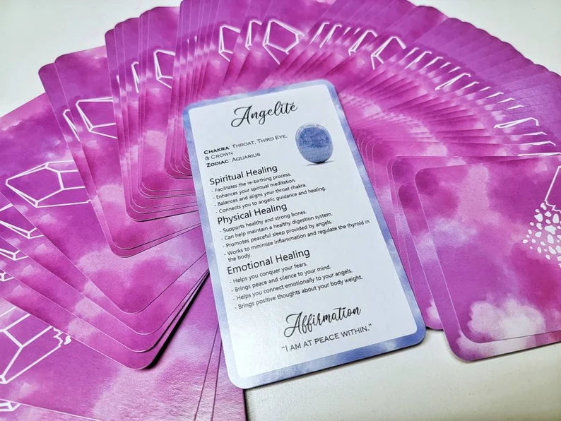 Intuitive 60 Card Crystal Deck - Healing Information Cards