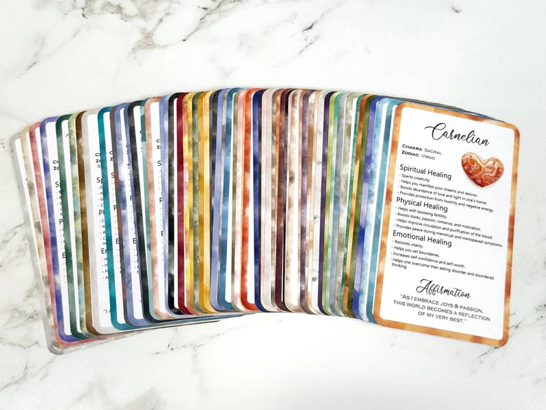 Intuitive 60 Card Crystal Deck - Healing Information Cards