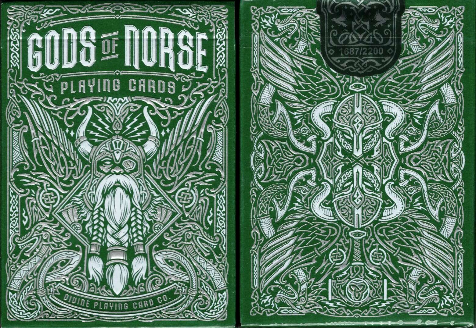 PlayingCardDecks.com-Gods of Norse Olive Esse Playing Cards TPCC