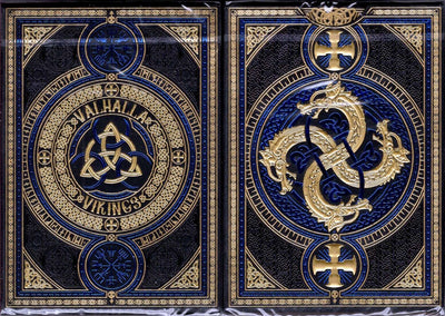 PlayingCardDecks.com-Valhalla Viking Sapphire Deluxe Playing Cards USPCC