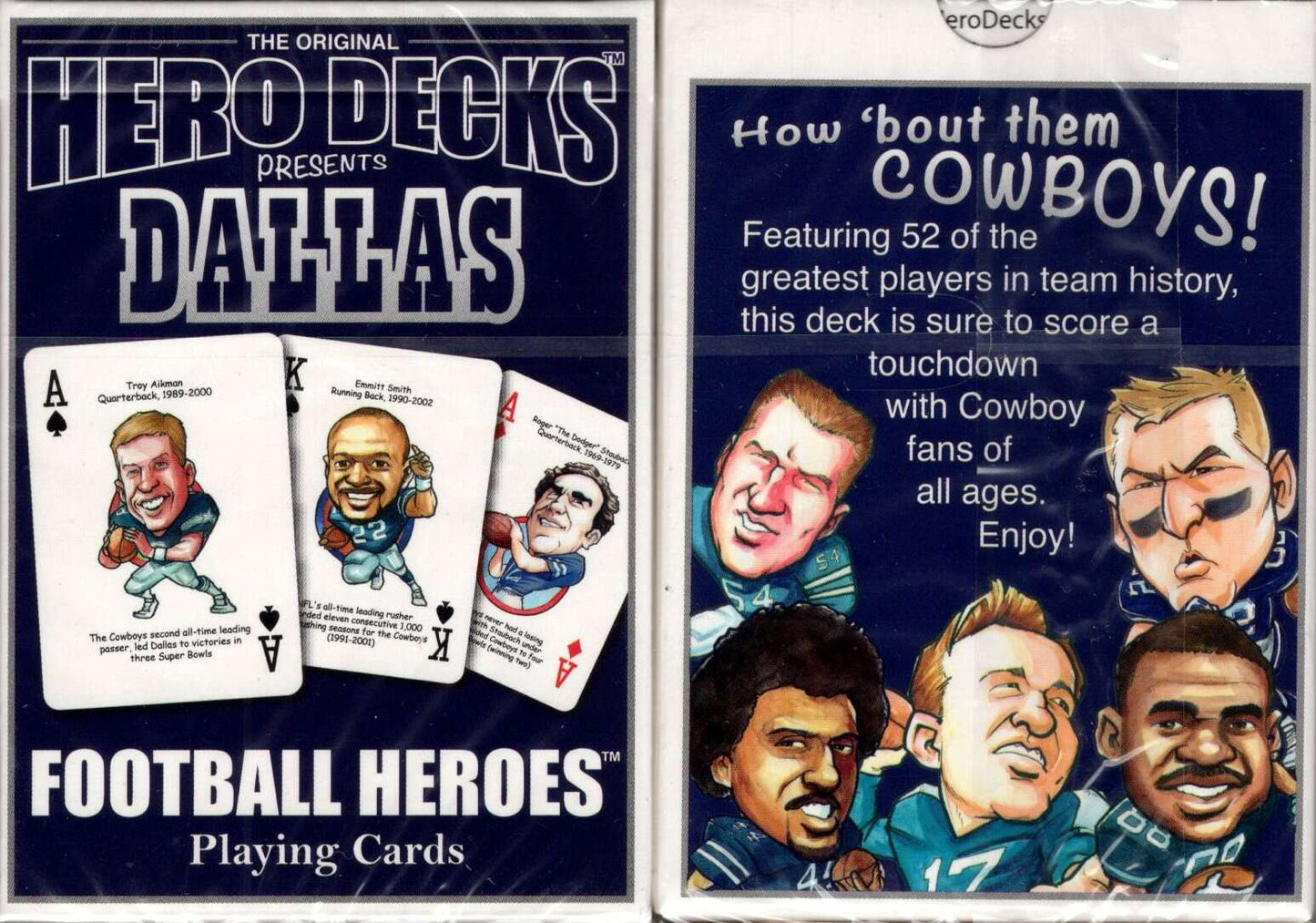 PlayingCardDecks.com-Dallas Football Heroes Playing Cards