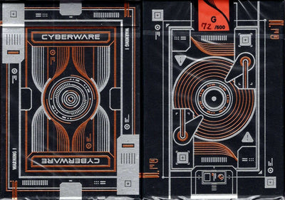 PlayingCardDecks.com-Cyberware Rouge Gilded Playing Cards USPCC