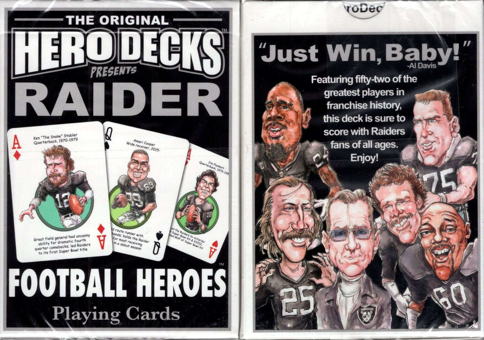 PlayingCardDecks.com-Raider Football Heroes Playing Cards