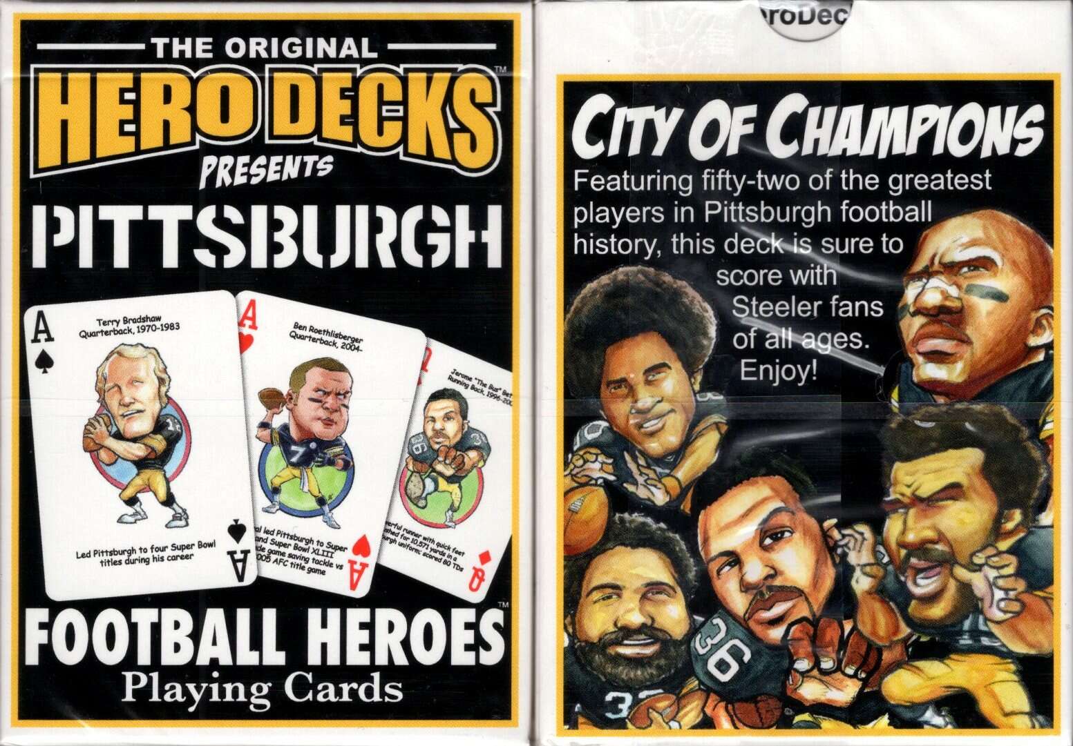 PlayingCardDecks.com-Pittsburgh Football Heroes Playing Cards