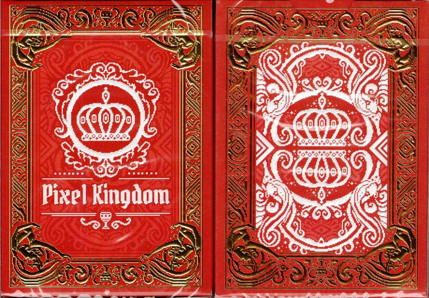 PlayingCardDecks.com-Pixel Kingdom Red Playing Cards USPCC