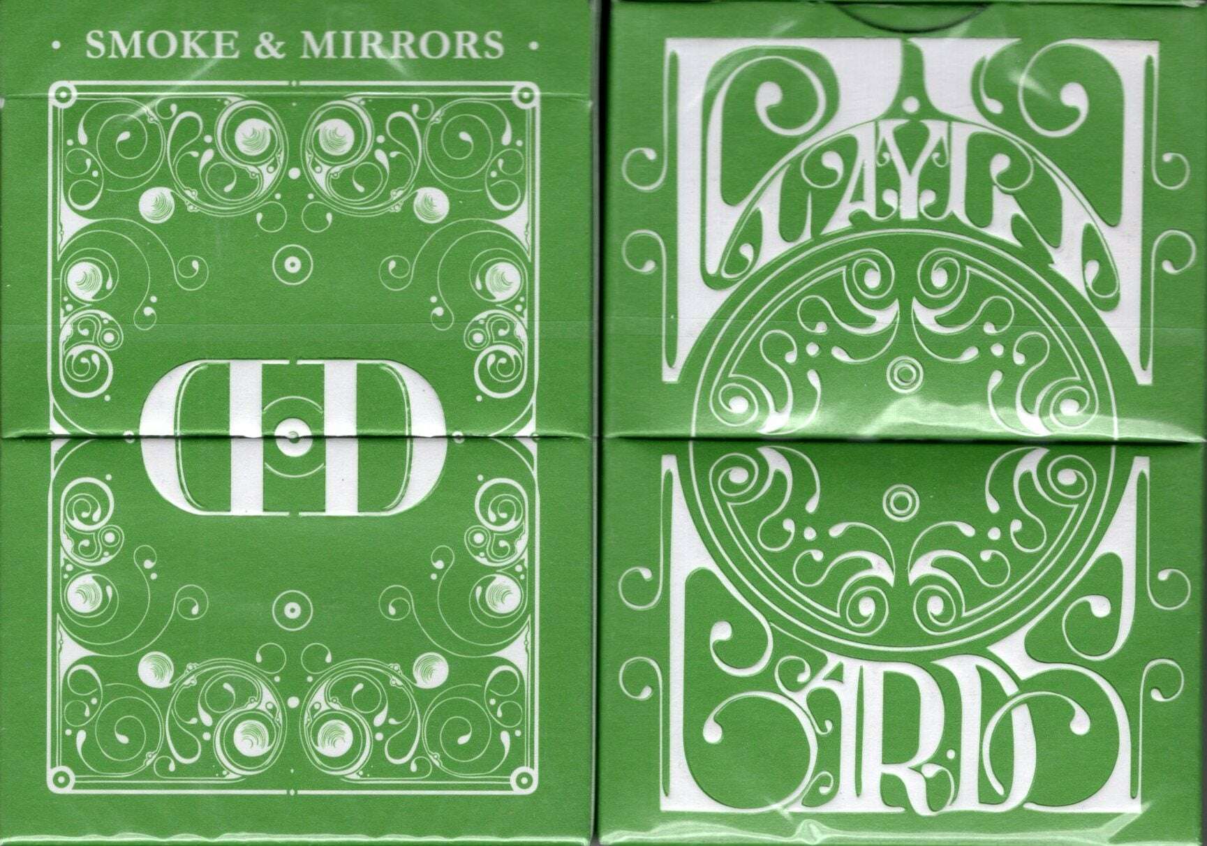 Smoke & Mirrors v8 Green Deluxe Playing Cards USPCC – PlayingCardDecks.com