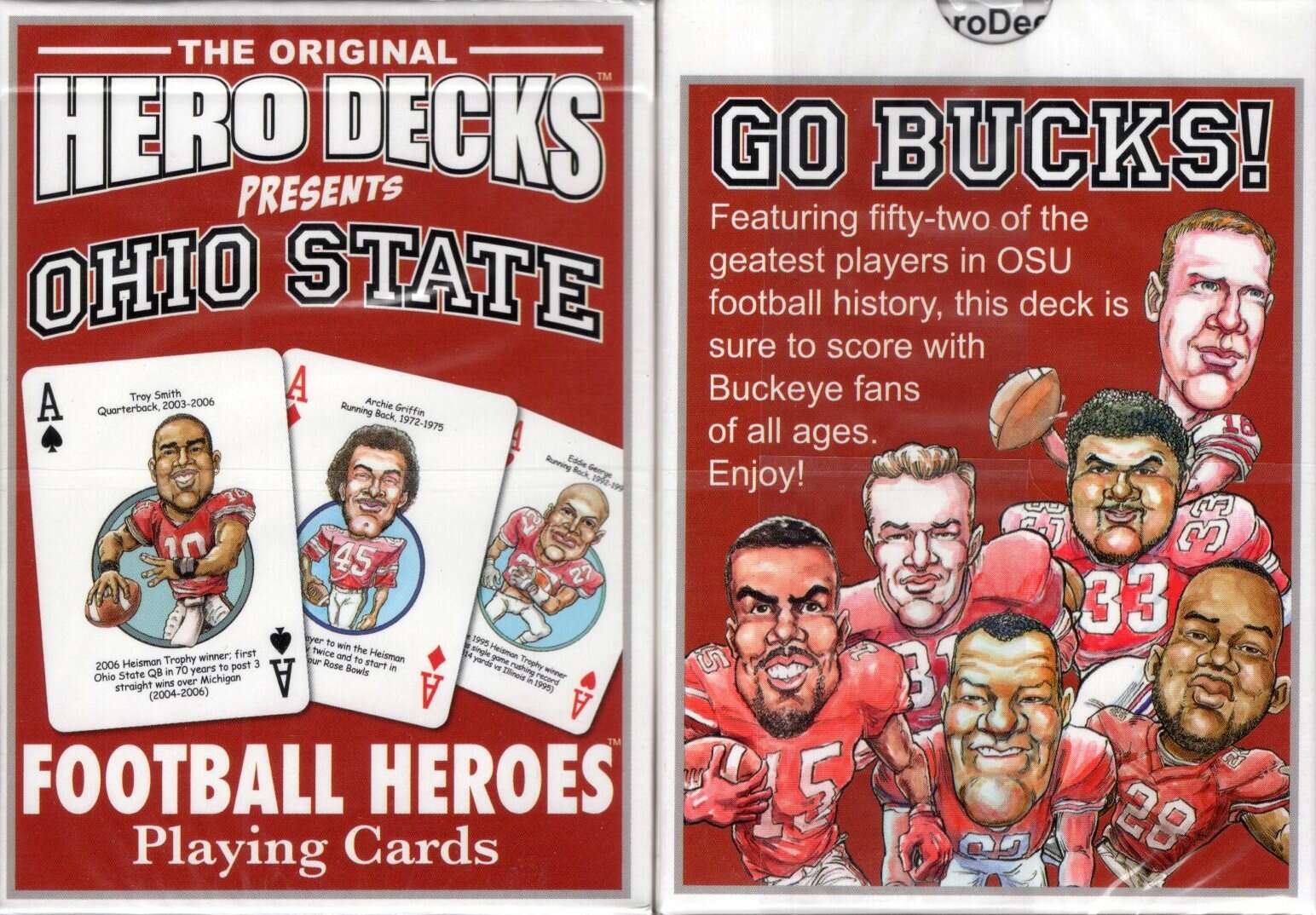 PlayingCardDecks.com-Ohio State Football Heroes Playing Cards
