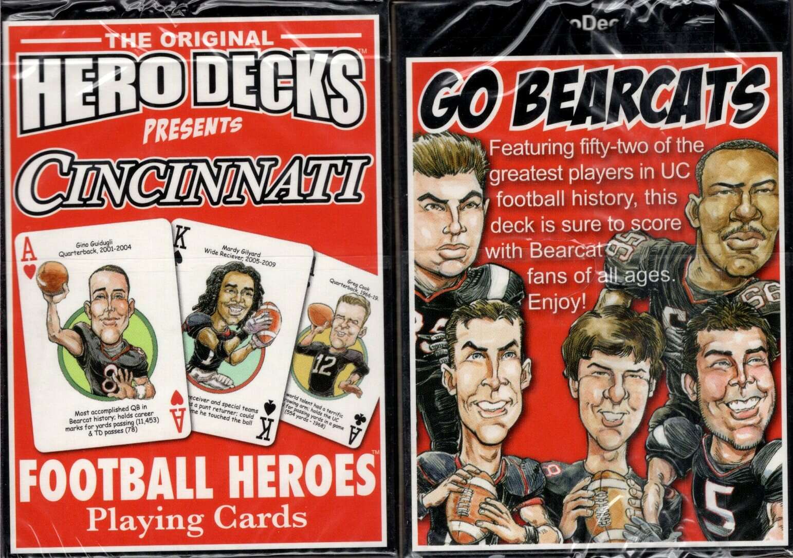 PlayingCardDecks.com-Cincinnati Football Heroes Playing Cards