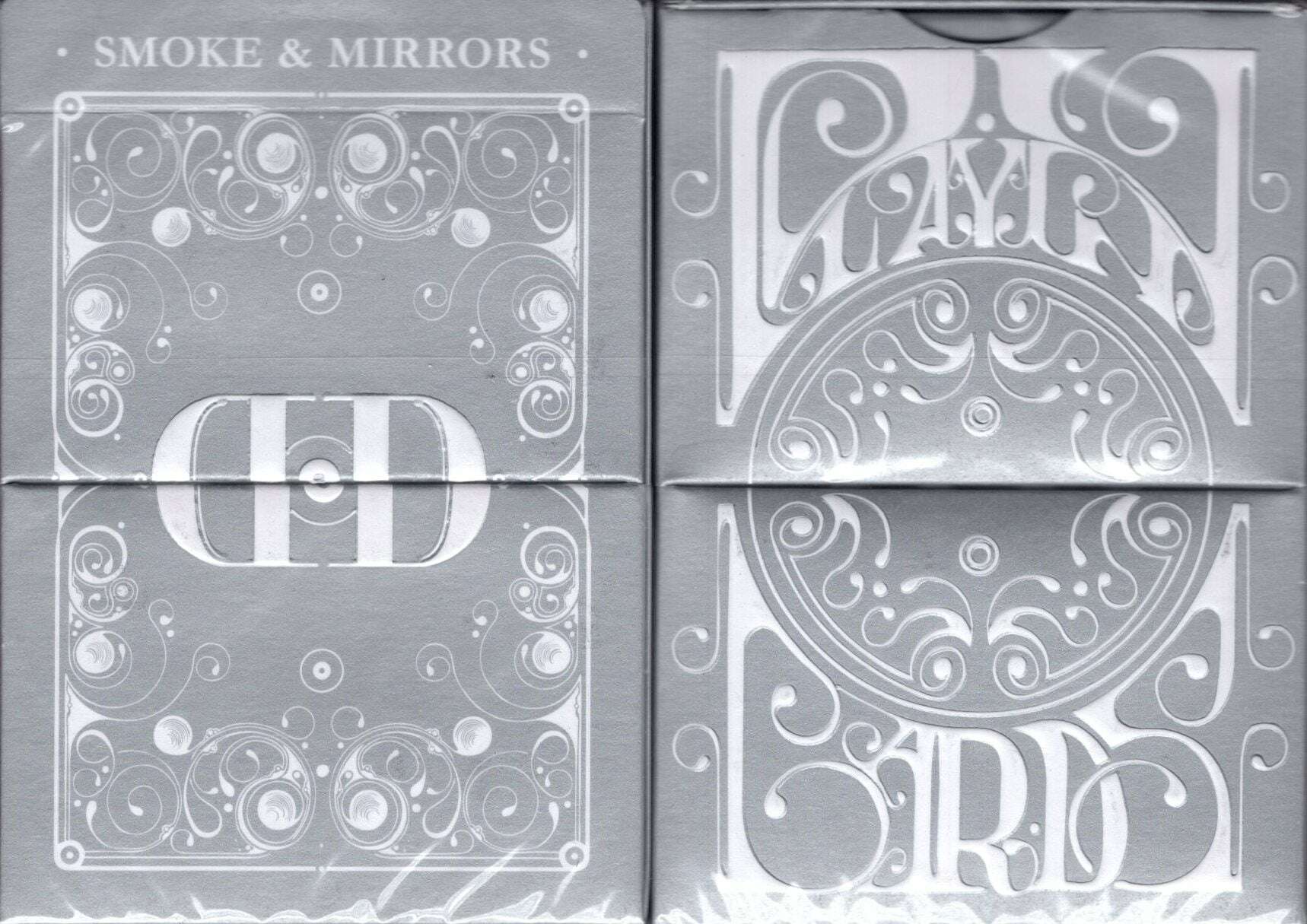 PlayingCardDecks.com-Smoke & Mirrors v8 Silver Deluxe Playing Cards USPCC