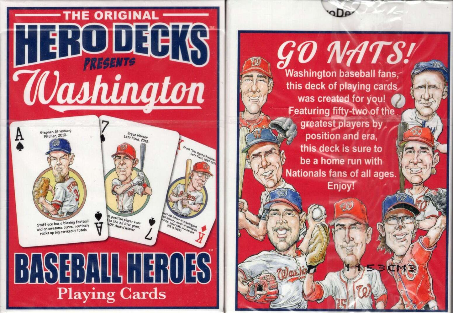 PlayingCardDecks.com-Washington Baseball Heroes Playing Cards