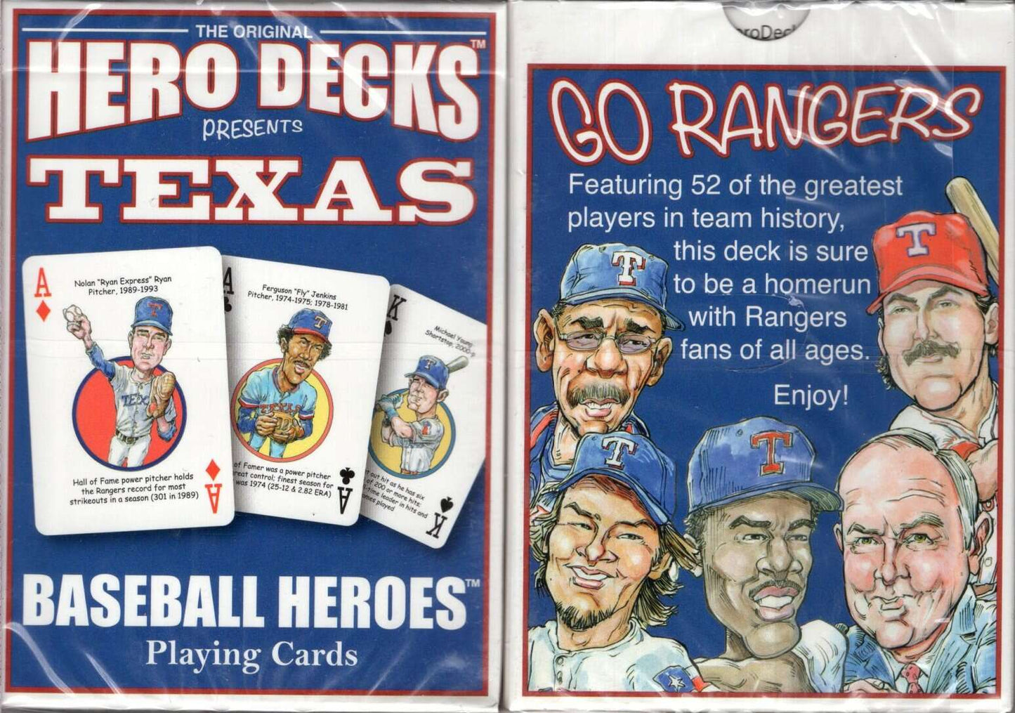 PlayingCardDecks.com-Texas Baseball Heroes Playing Cards